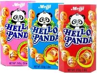 Hello Panda chocolate, cream & strawberry filled biscuits